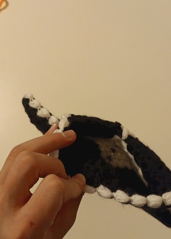 damat üstü şeklinde siyah beyaz banyo lifi çeyizlik - Görsel 3