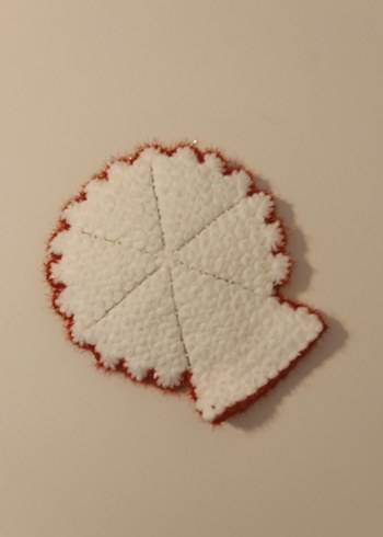 kırmızı beyaz simli banyo lifi - Görsel 4