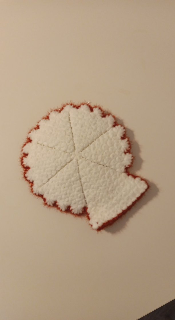 kırmızı beyaz simli banyo lifi - Görsel 4