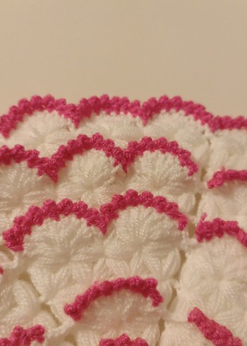 Pembe Kenarlı Renkli banyo lifi - Görsel 2