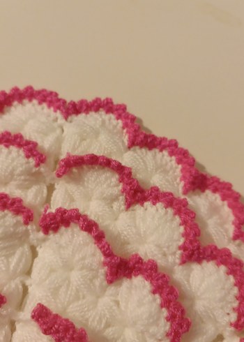 Pembe Kenarlı Renkli banyo lifi - Görsel 3