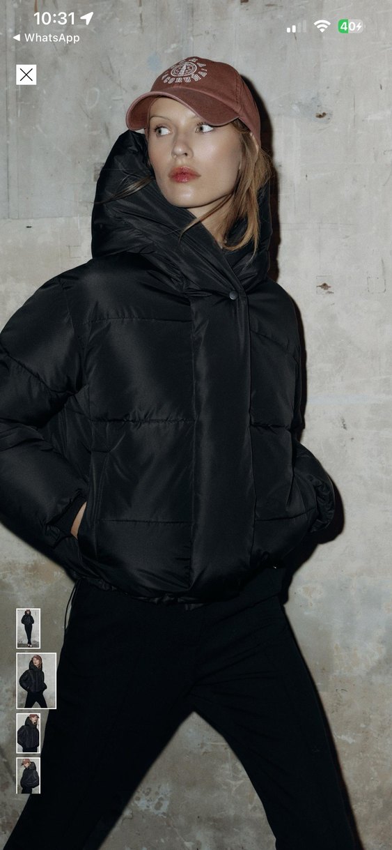 Siyah Kemerli Kadın Kışlık Mont - Görsel 2