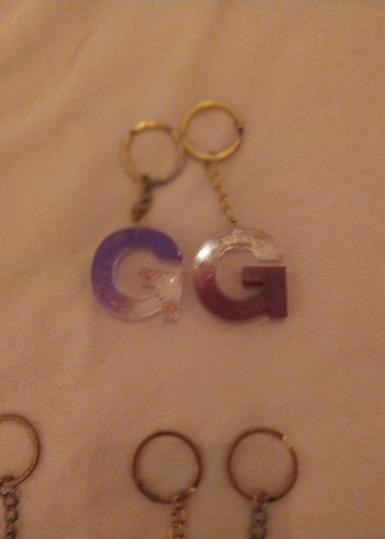 epoksi Pastel Renkli Zincir Detaylı Kadın Anahtarlık - Görsel 20