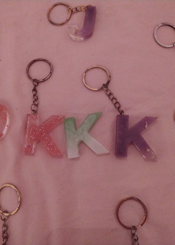 epoksi Pastel Renkli Zincir Detaylı Kadın Anahtarlık - Görsel 10