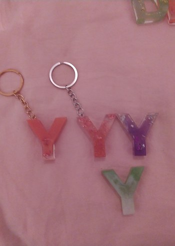 epoksi Pastel Renkli Zincir Detaylı Kadın Anahtarlık - Görsel 8