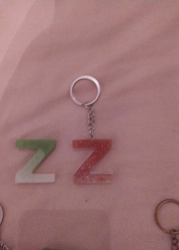 epoksi Pastel Renkli Zincir Detaylı Kadın Anahtarlık - Görsel 19