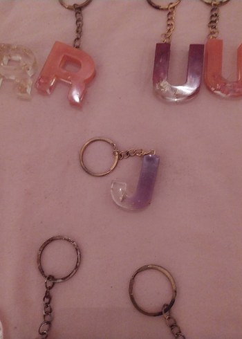 epoksi Pastel Renkli Zincir Detaylı Kadın Anahtarlık - Görsel 2
