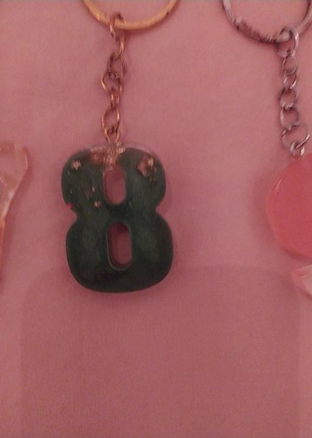 epoksi Mor Zincir Detaylı Bohem Anahtarlık - Görsel 11