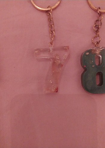 epoksi Mor Zincir Detaylı Bohem Anahtarlık - Görsel 9