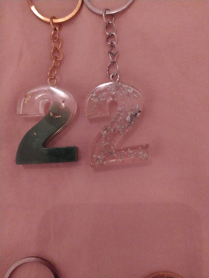 epoksi Mor Zincir Detaylı Bohem Anahtarlık - Görsel 4