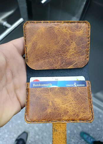 Parlak Kahverengi Minimalist Erkek Cüzdan - Görsel 3