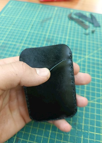 Siyah Minimalist Deri Erkek Cüzdanı - Görsel 2