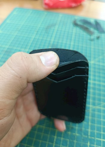 Siyah Minimalist Deri Erkek Cüzdanı - Görsel 3