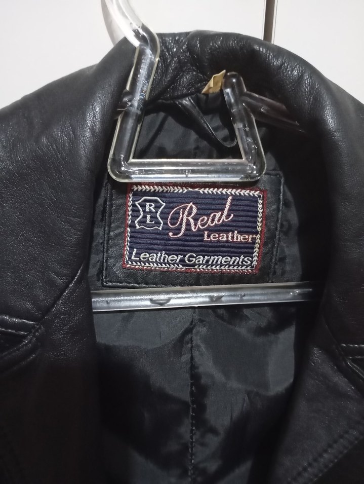 Düğmeli Siyah Deri Kadın Ceket - Görsel 3