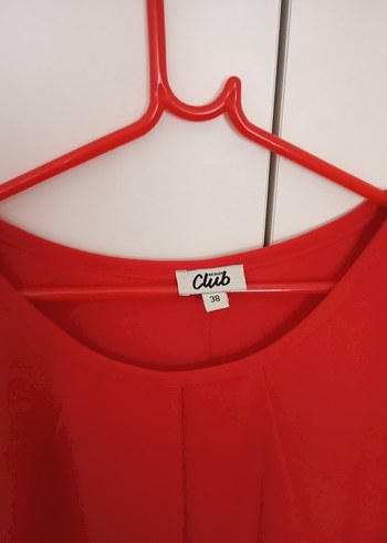 Kısa Kollu Kırmızı Kadın Bluz - Görsel 5