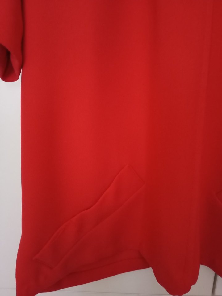 Kısa Kollu Kırmızı Kadın Bluz - Görsel 2