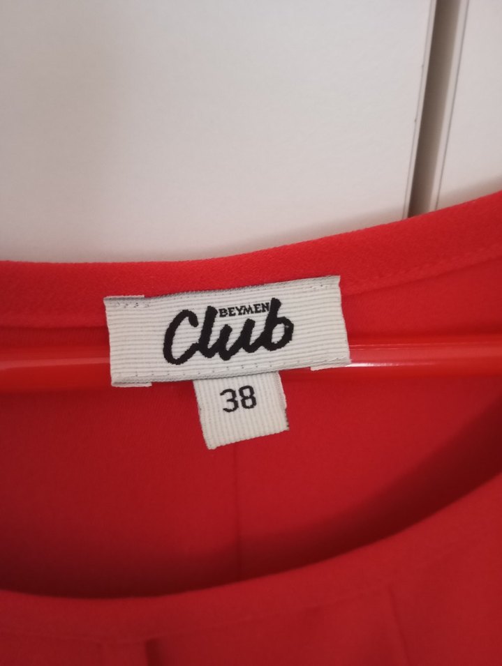 Kısa Kollu Kırmızı Kadın Bluz - Görsel 4