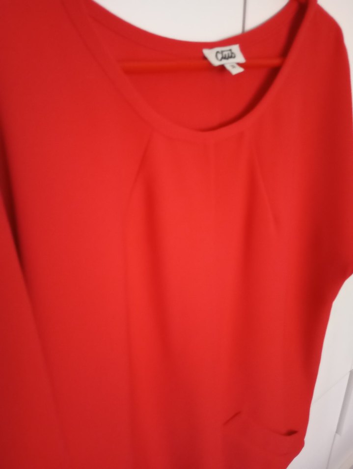 Kısa Kollu Kırmızı Kadın Bluz - Görsel 3