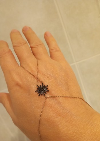 Bej Mini Zincir Detaylı Bohem Kadın Kolye - Görsel 2