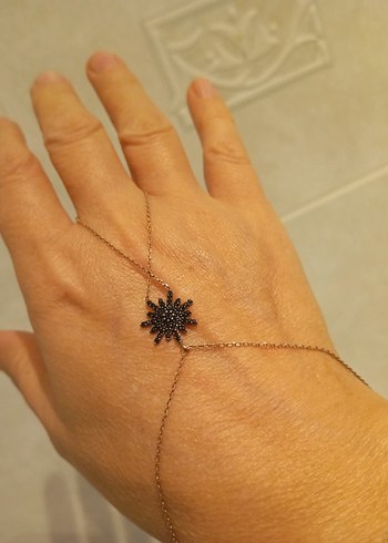 Bej Mini Zincir Detaylı Bohem Kadın Kolye - Görsel 3