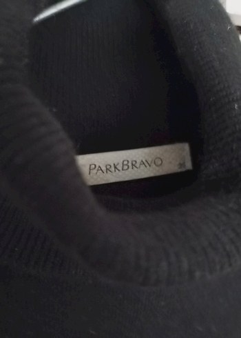 Siyah Yünlü Uzun Kollu Boğazlı Triko Elbise - Görsel 4