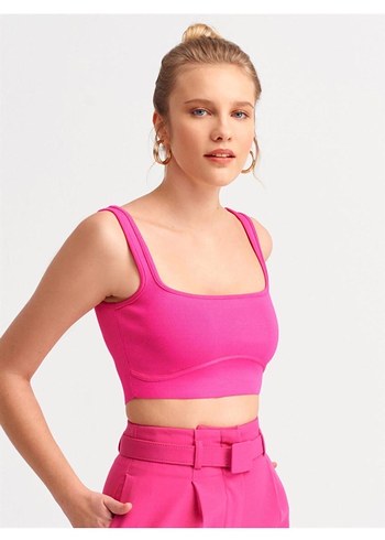 Fuşya crop - Görsel 2