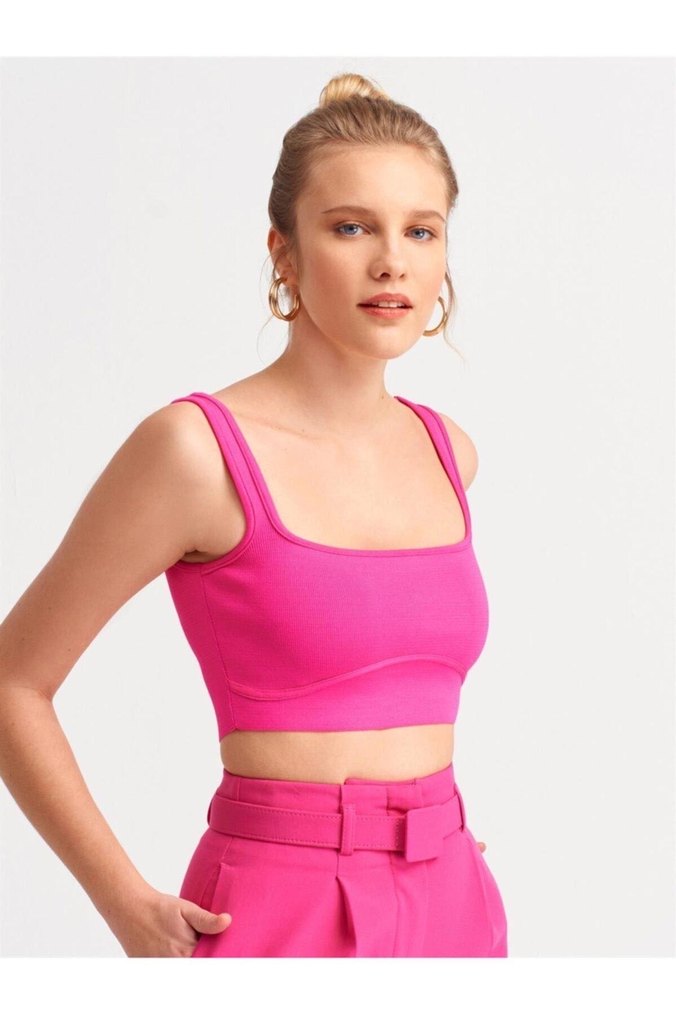 Fuşya crop - Görsel 2