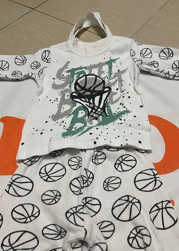 Beyaz Basketbol Temalı Bebek Takımı - Görsel 2