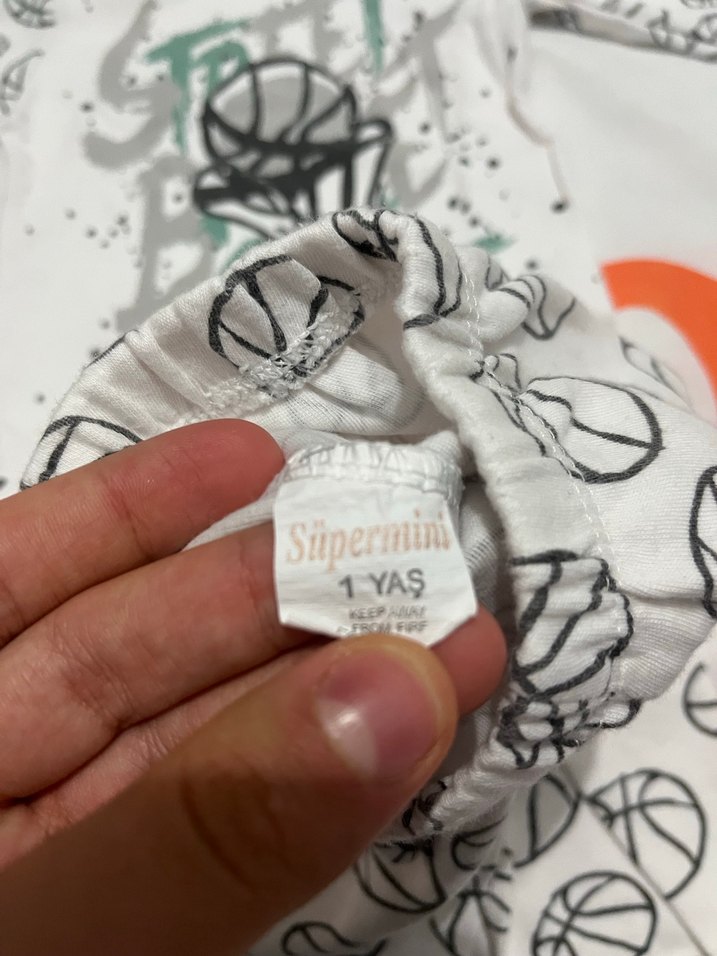 Beyaz Basketbol Temalı Bebek Takımı - Görsel 3