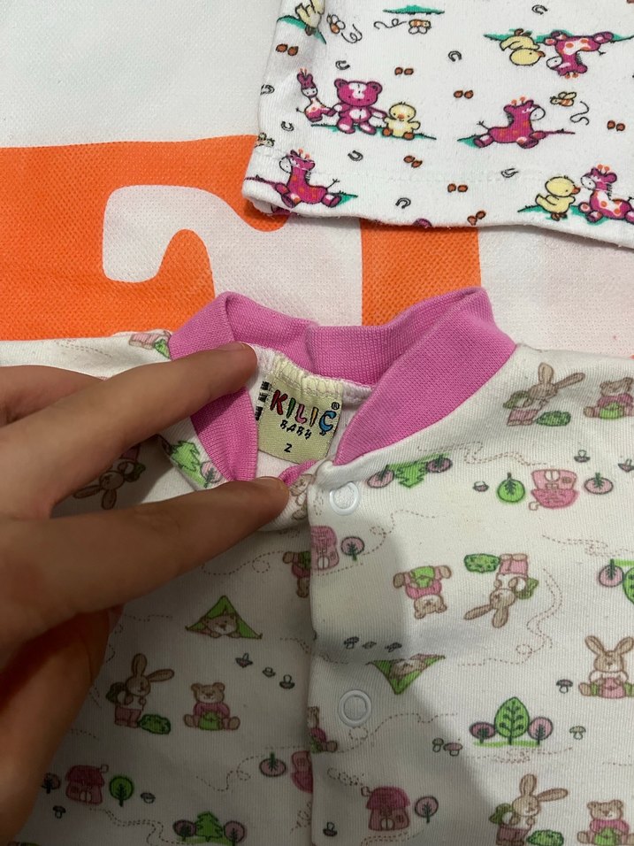 Bebek Baskılı Renkli Uzun Kollu Üst - Görsel 2