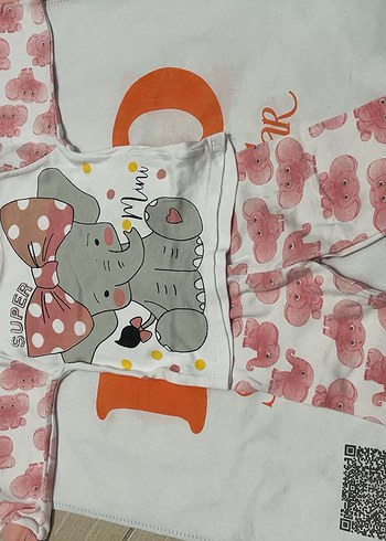 Bebek Kız Pijama Takımı, Uzun Kollu, Dantelli - Görsel 3