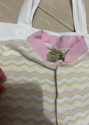 Uzun Kollu Düğmeli Bebek Kız Takımı - Görsel 2