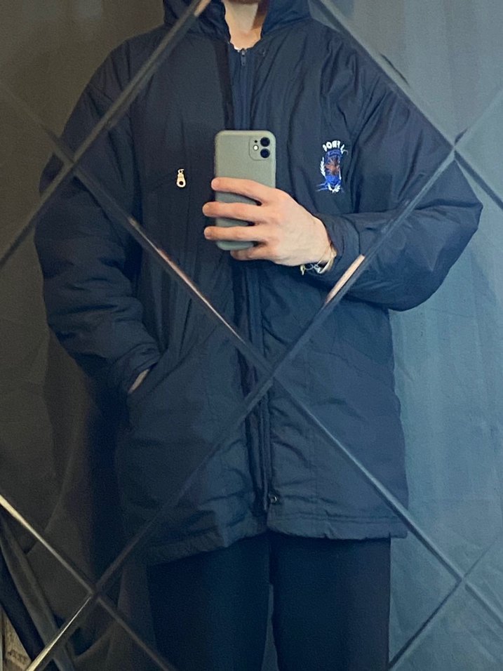 Düğmeli Siyah Erkek Mont - Görsel 3