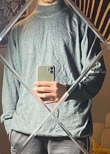 Gri Triko Balıkçı Yaka Erkek Kazak - Görsel 2