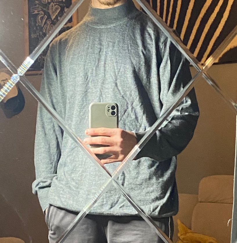 Gri Triko Balıkçı Yaka Erkek Kazak - Görsel 2