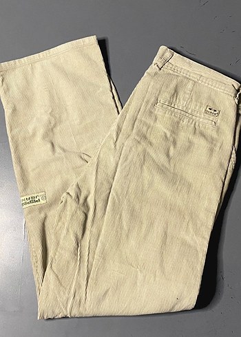 Bej Salaş Kadife Unisex Pantolon - Görsel 3