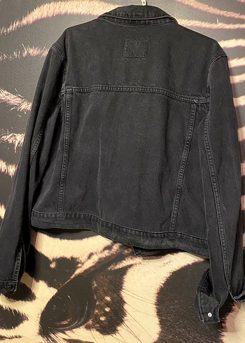 Siyah Tie-Dye Kadın Kot Ceket - Görsel 4