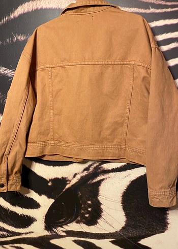 Düğmeli Kahverengi Kadın Denim Ceket - Görsel 4