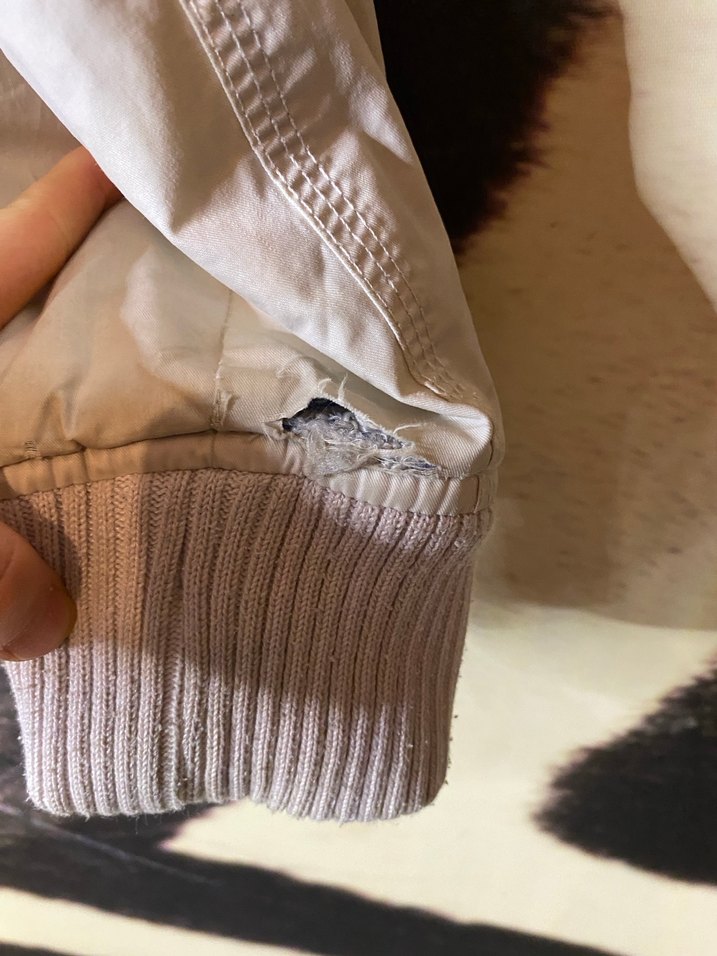 Krem Kadın Kürklü Streetwear Mont - Görsel 3