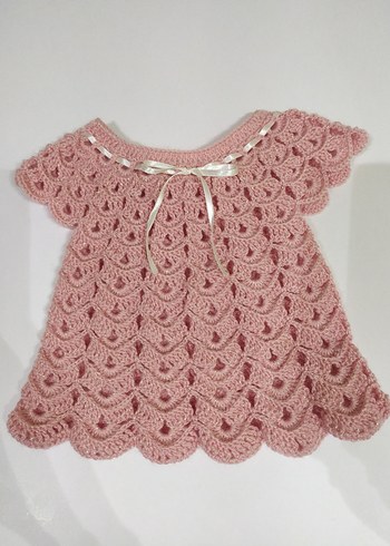 Yenidoğan örgü jile elbise - Görsel 2