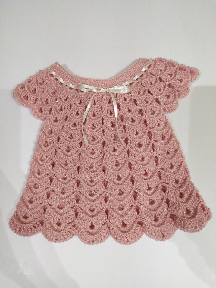 Yenidoğan örgü jile elbise - Görsel 2