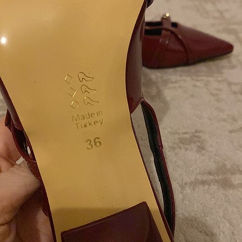 36 Beden bordo Renk Bordo Topuklu Ayakkabı