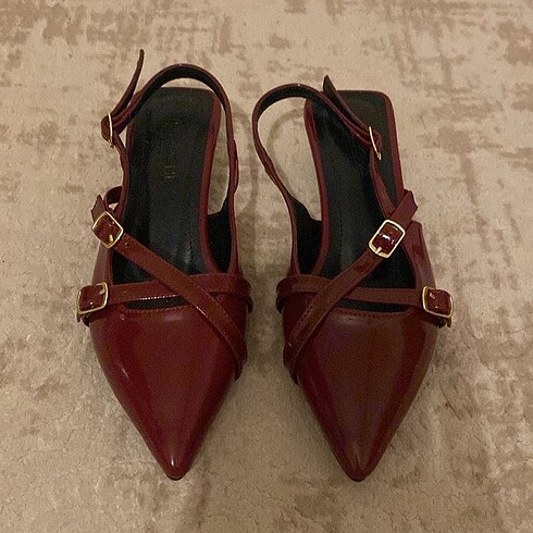 Bordo Topuklu Ayakkabı
