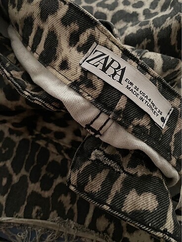 Zara Leopar Desenli Pantolon