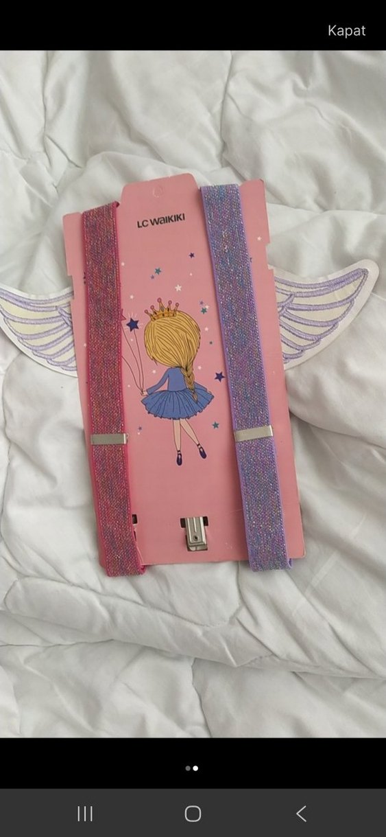 Pembe Kanatlı Kemerli Kız Aksesuarı - Görsel 2