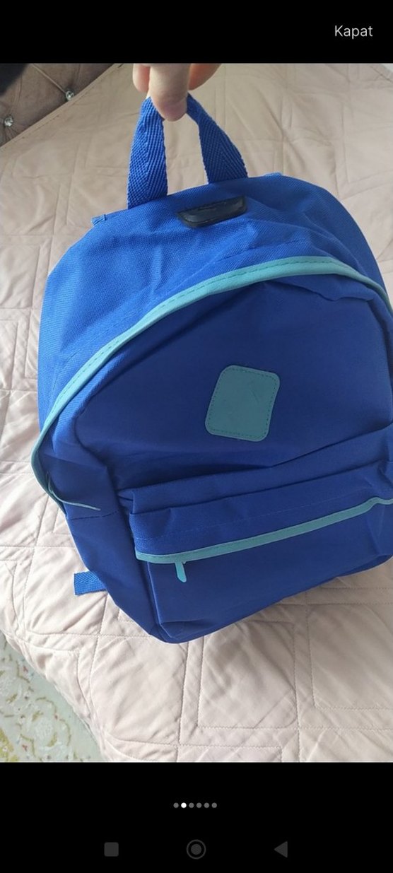 Mavi Fermuarlı Sırt Çantası - Görsel 2