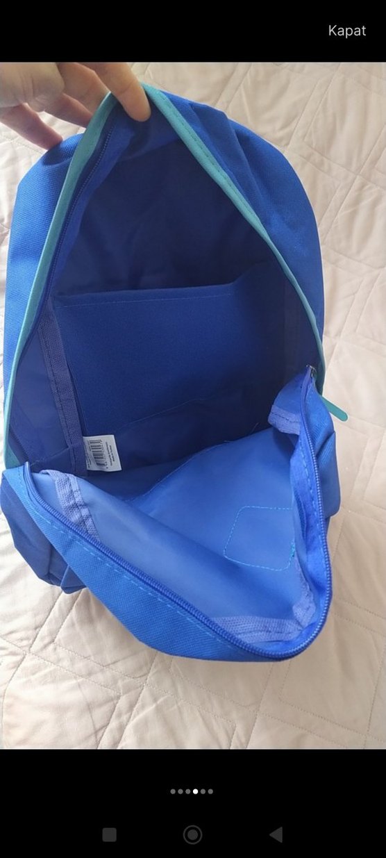 Mavi Fermuarlı Sırt Çantası - Görsel 4