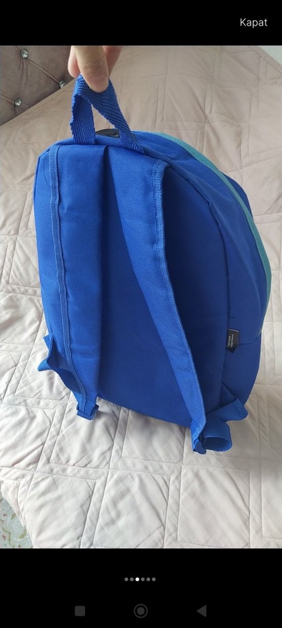 Mavi Fermuarlı Sırt Çantası - Görsel 3