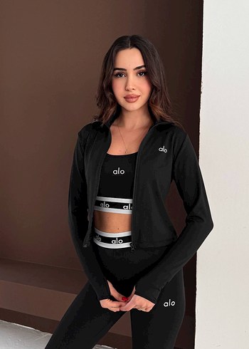 Kadın Siyah Üçlü Spor Takım - Görsel 2