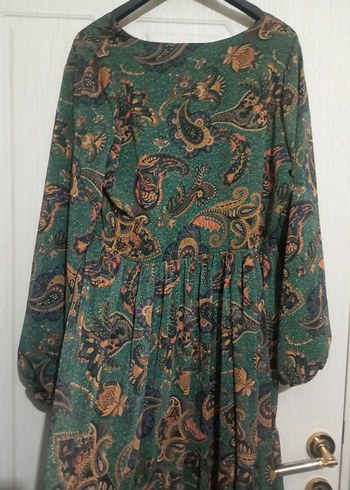 Uzun Desenli Bohem Kadın Elbise - Görsel 4